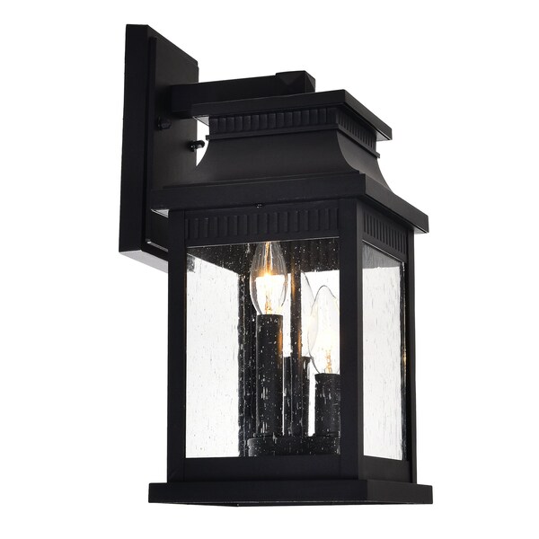 Cwi Lighting Milford 3 Light Outdoor Black Wall Lantern 0418W7S-3 - main